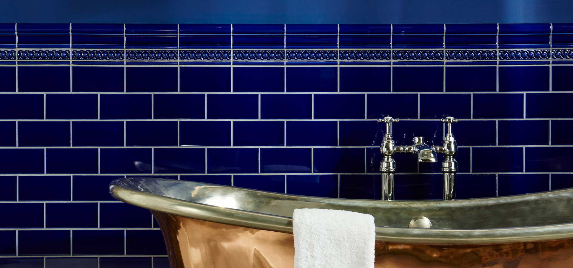Original Style Artworks Royal Blue (G9901), (G9923), (G9909) & (G9002) shown with Tileworks Floor Tiles Slider