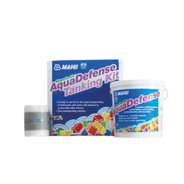 Mapei AquaDefense Tanking Kit Contents & Box