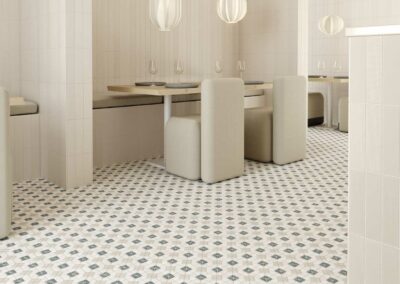 Texiture Dove & Texiture Pattern Mix Dove, with Tesserae Suit Marino — WOW by Spacers