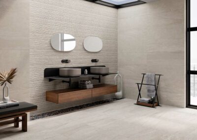 Rocersa Materia Gris, Materia Gris Relieve — 33cm x 100cm & Materia Gris — 60cm x 60cm