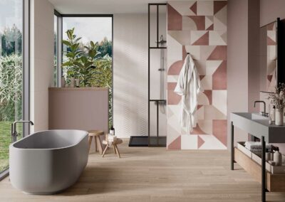 Rocersa Yris Cipria — 60cm x 120cm, Yris Palm Sabbia — 60cm x 120cm, Yris Keops Warm — 60cm x 120cm & Loira Natural — 20cm x 120cm