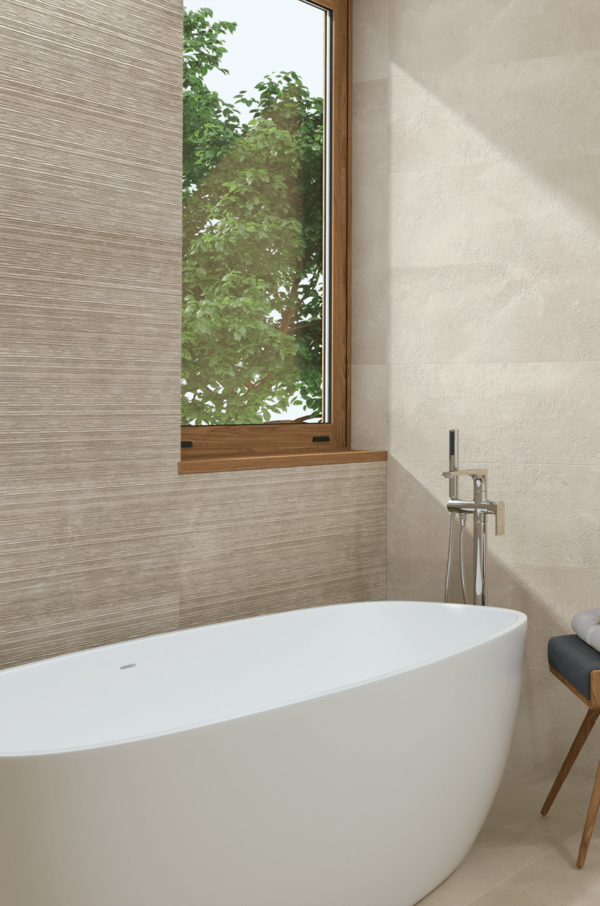 Manhattan 9521 Crema Relieve - 30cm x 90cm — Spacers Showrooms