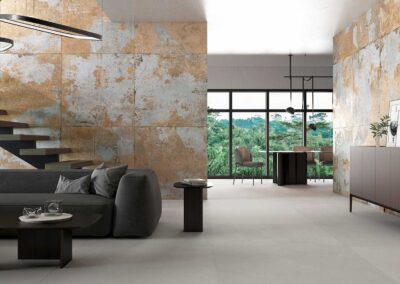 TAU Cerámica Brooklyn Silver - 120cm x 120cm & Lema Pearl - 120cm x 120cm